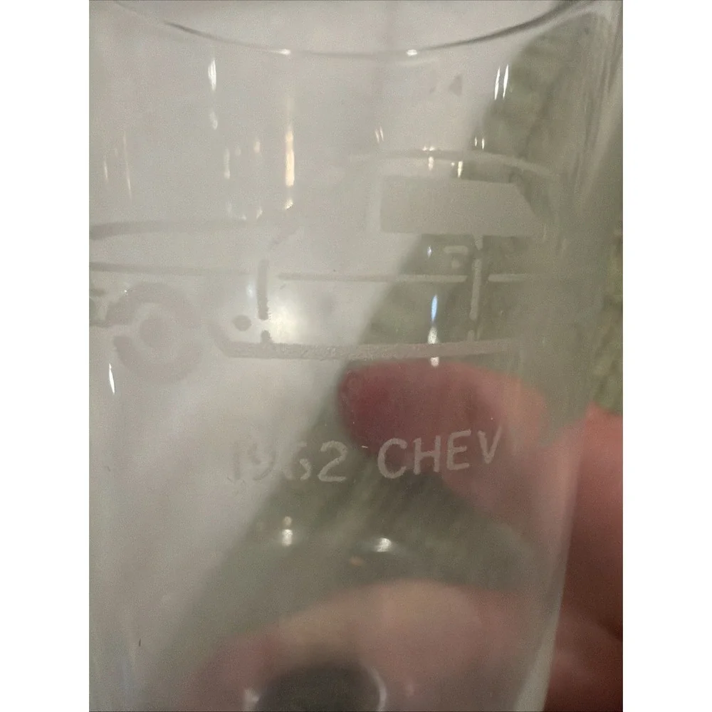 Set Of 8 Vtg Federal Glass Nordic Barware  With Etched Classic Car &2 Server0051